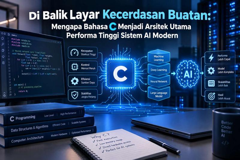 Di Balik Layar Kecerdasan Buatan: Mengapa Bahasa C Menjadi Arsitek Utama Performa Tinggi Sistem AI Modern